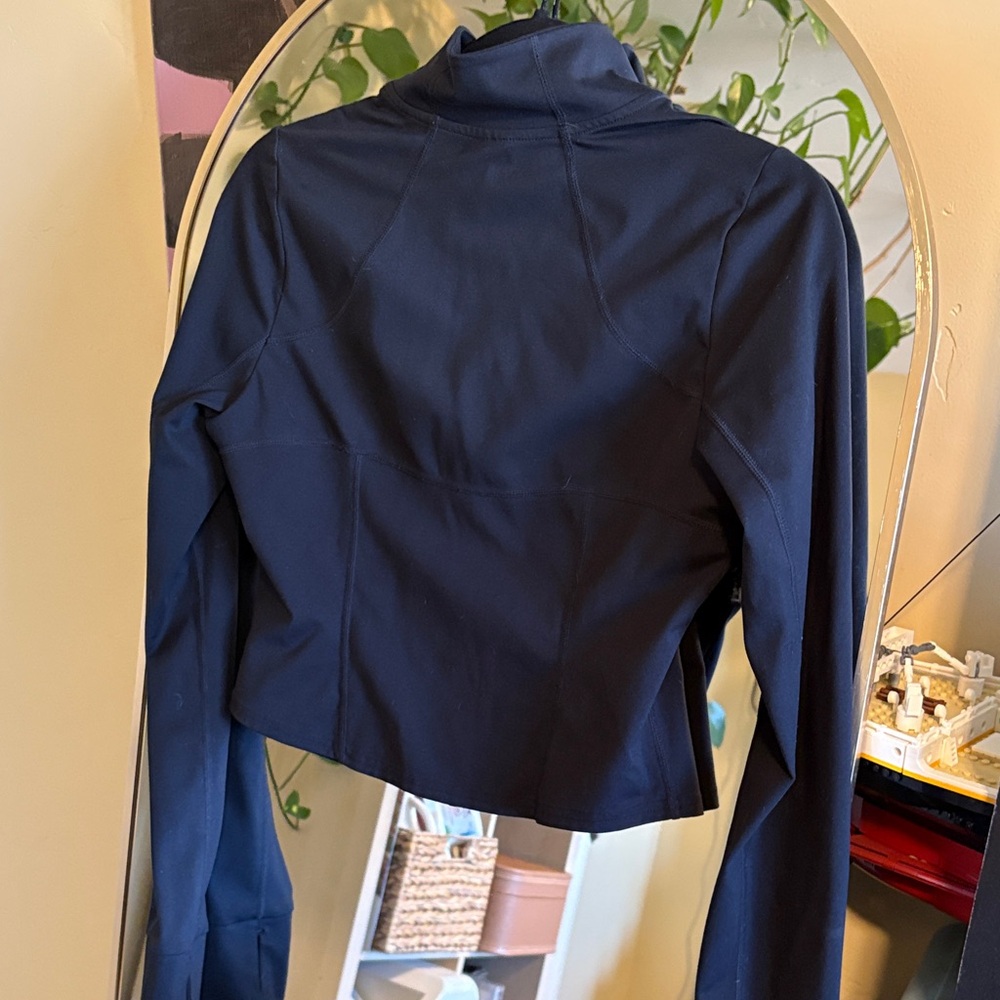 Fabletics Black Zip-Up Performance Bomber Jacket - image 2